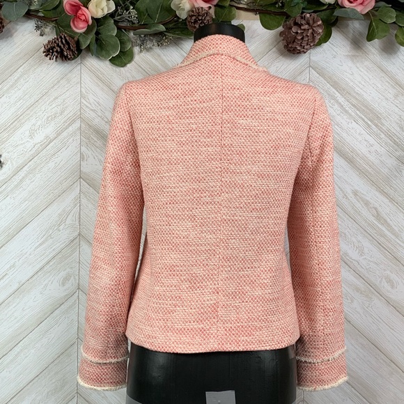 J. Jill Pink Tweed Blazer Jacket XS Petite - Picture 5 of 8
